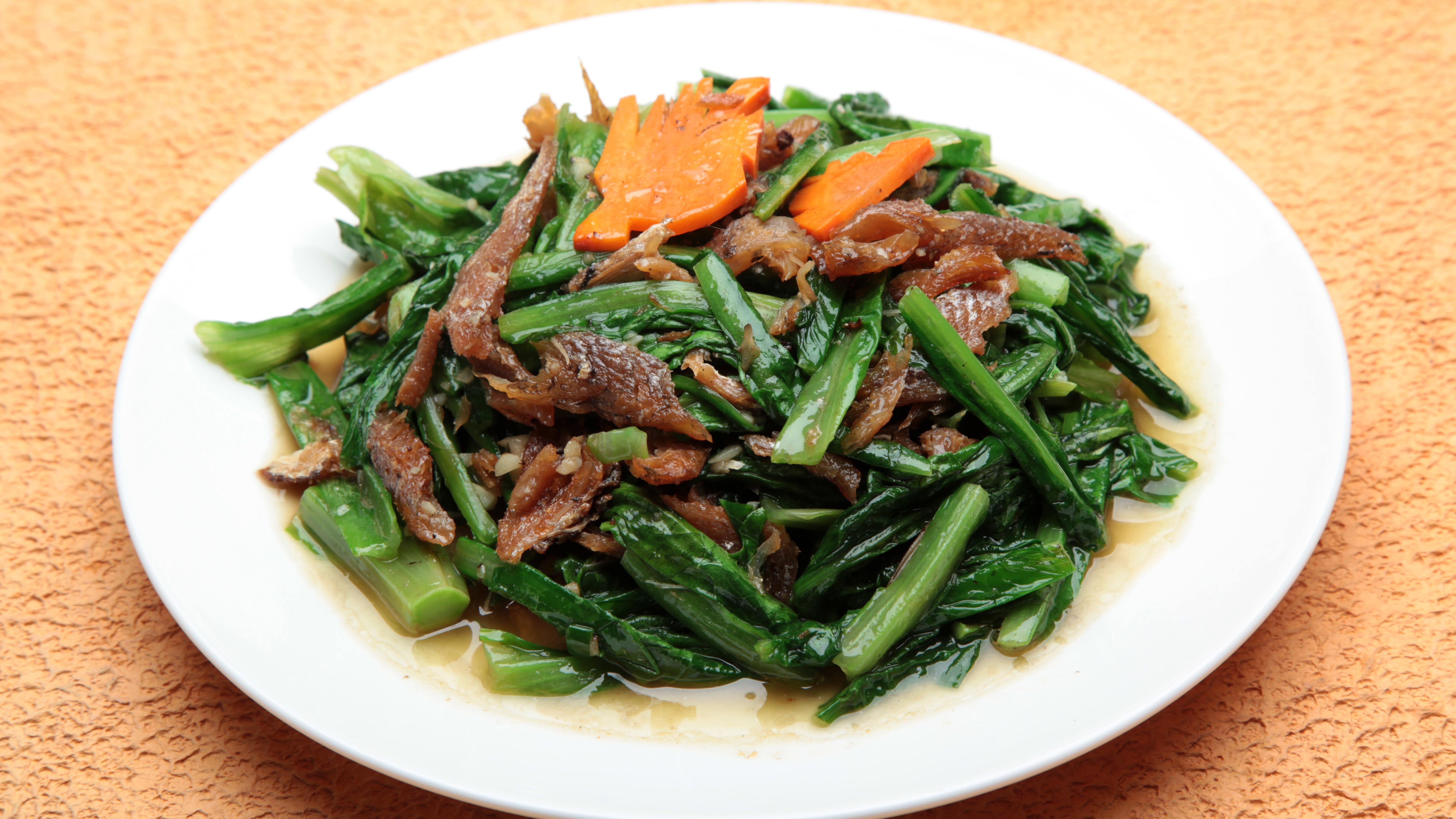 Dried Fish with Indian Lettuce  豆豉鲮鱼油麦菜