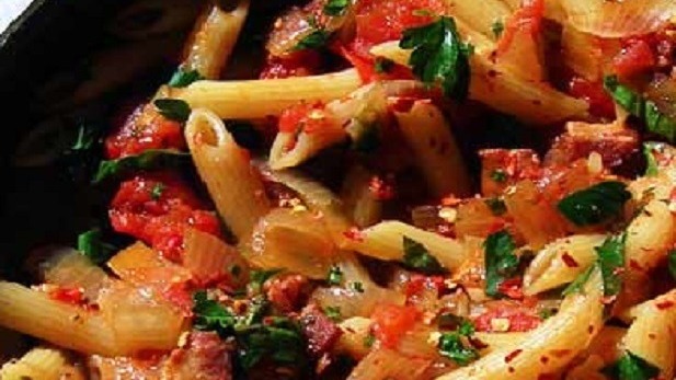 Penne Amatriciana Spicy Tomato Sauce