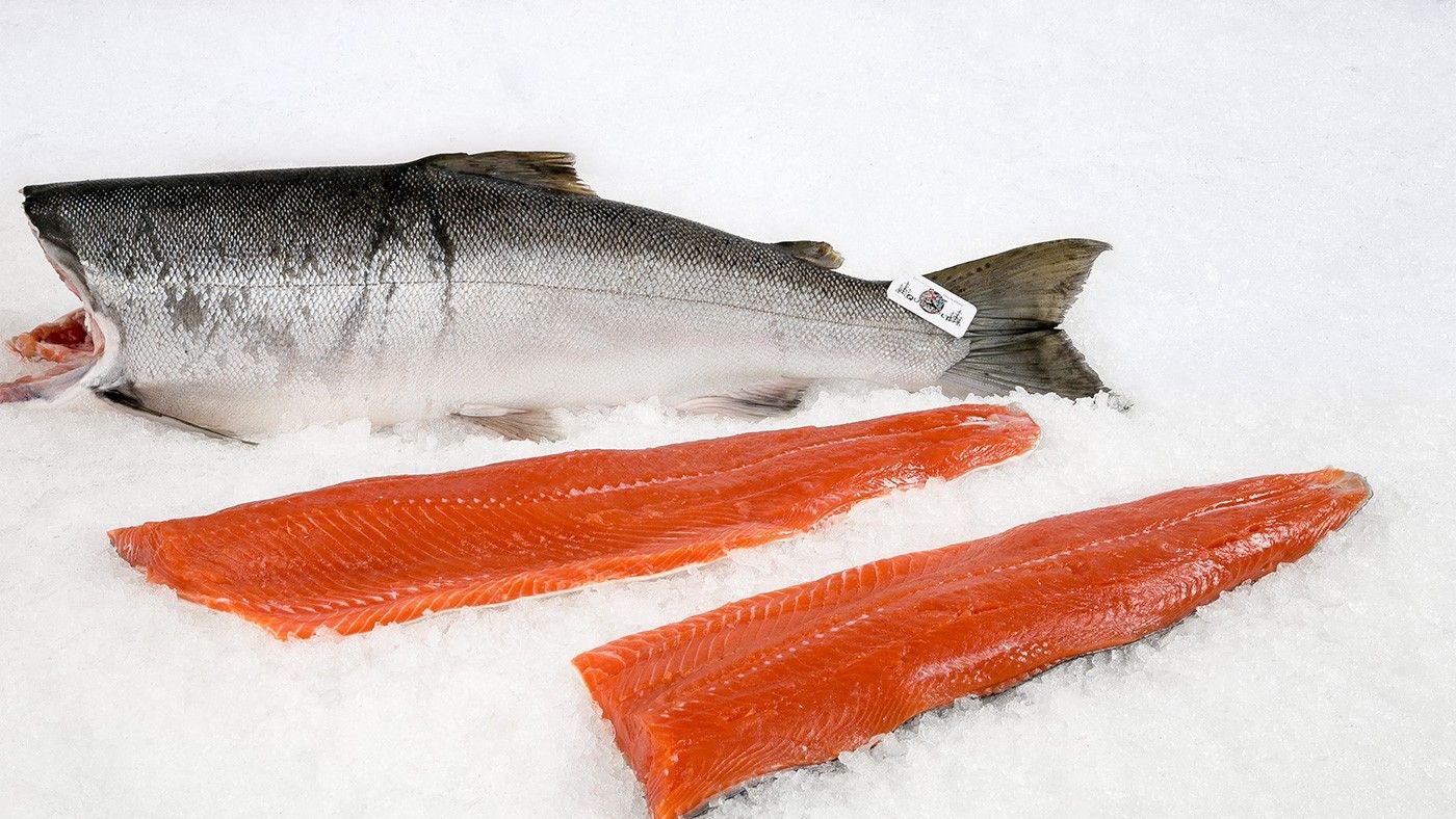 Wild Alaskan "Sockeye"Salmon Fillet,8oz