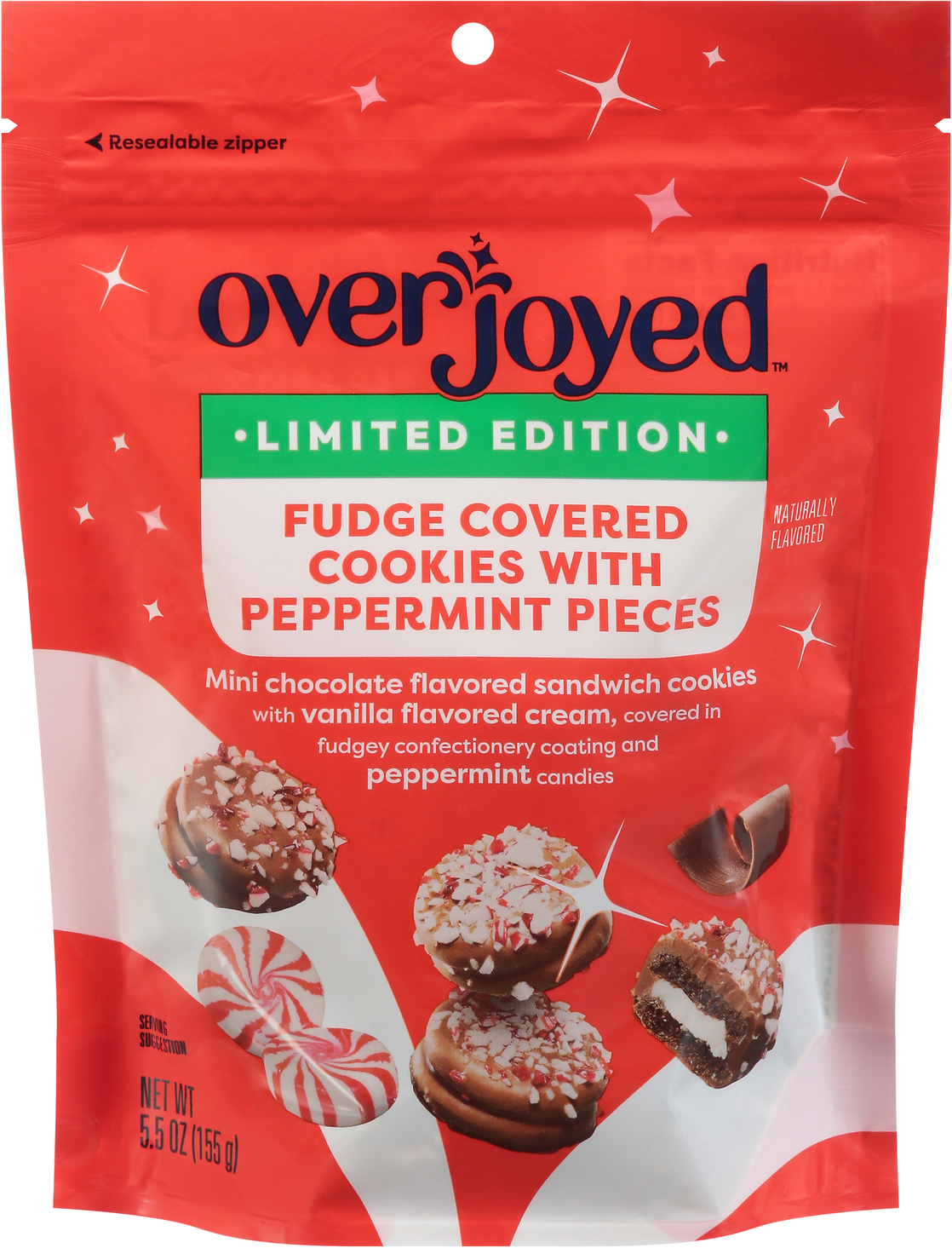 Overjoyed Overjoyed Fudge Covered Cookies with Peppermint Pieces — product image